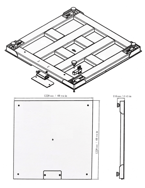 Balance de plancher Heavy-Duty 4x4 Themis-BP HDMS-5000 – Image 3